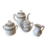 Duo de sucrier et pot à lait en porcelaine et service 1900