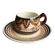 Art Deco cup and saucer P. Fouillen / Quimper