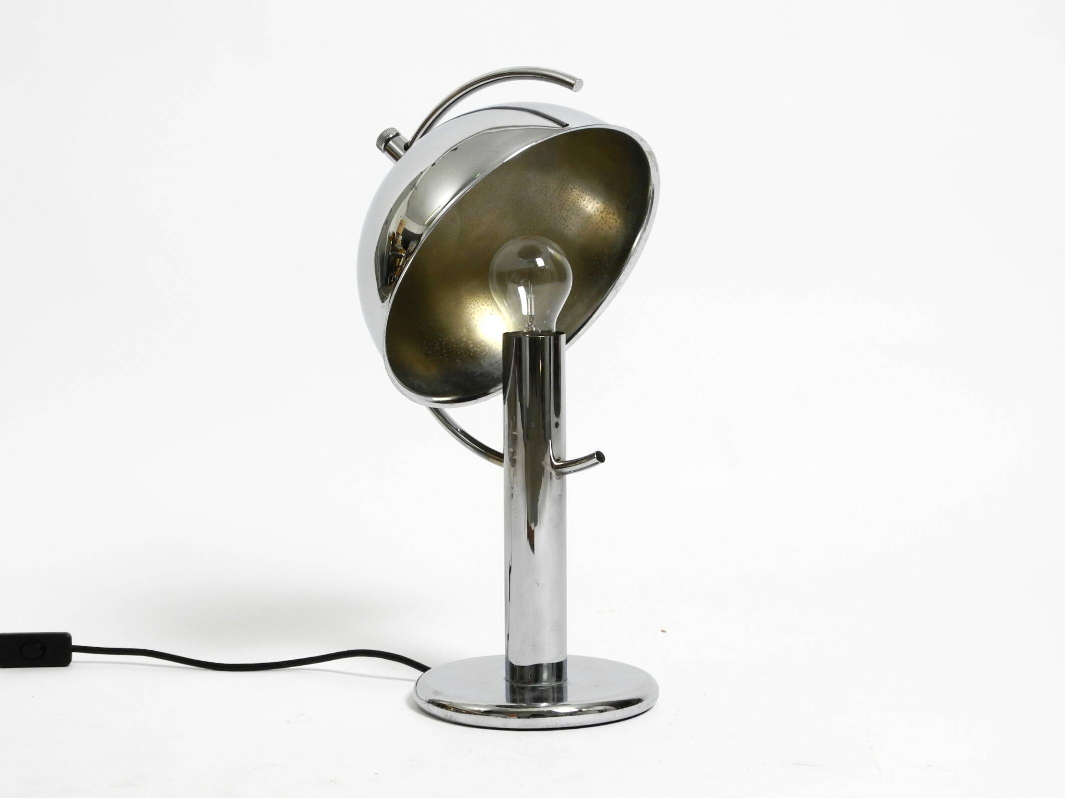 Large exceptional 1960s chrome table lamp by Gebrüder Cosack