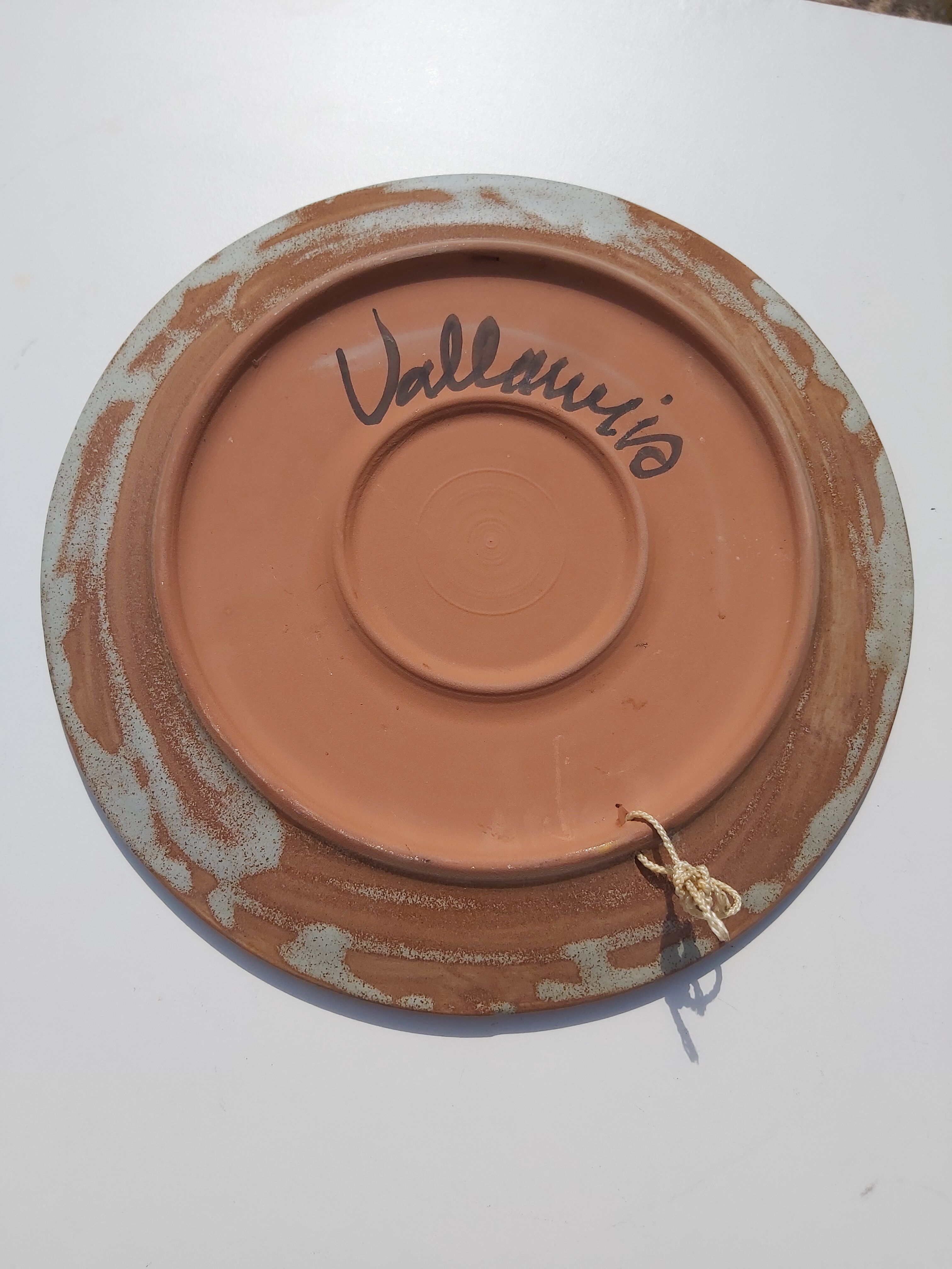 Vallauris enamelled plate