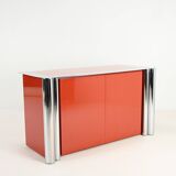 Antonello Mosca, Buffet For Cinova, Lacquer And Chrome, Italy C.1969
