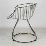 Chrome pan am chair by Gastone Rinaldi for rima