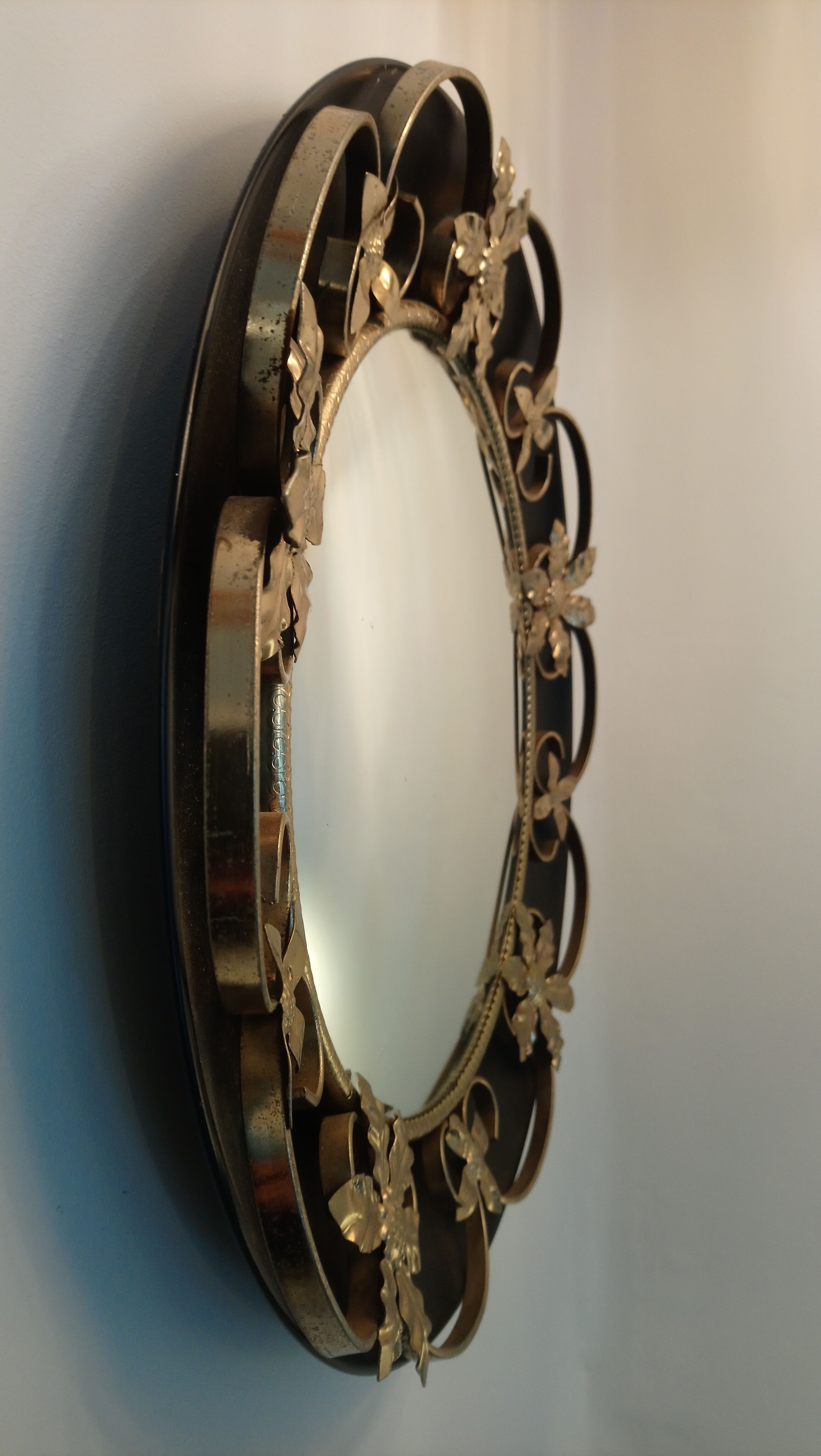 Black witch mirror of the 60s - 43cm