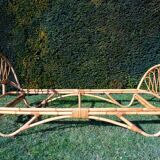 Basket bed, rattan day bed from the 60s-70s