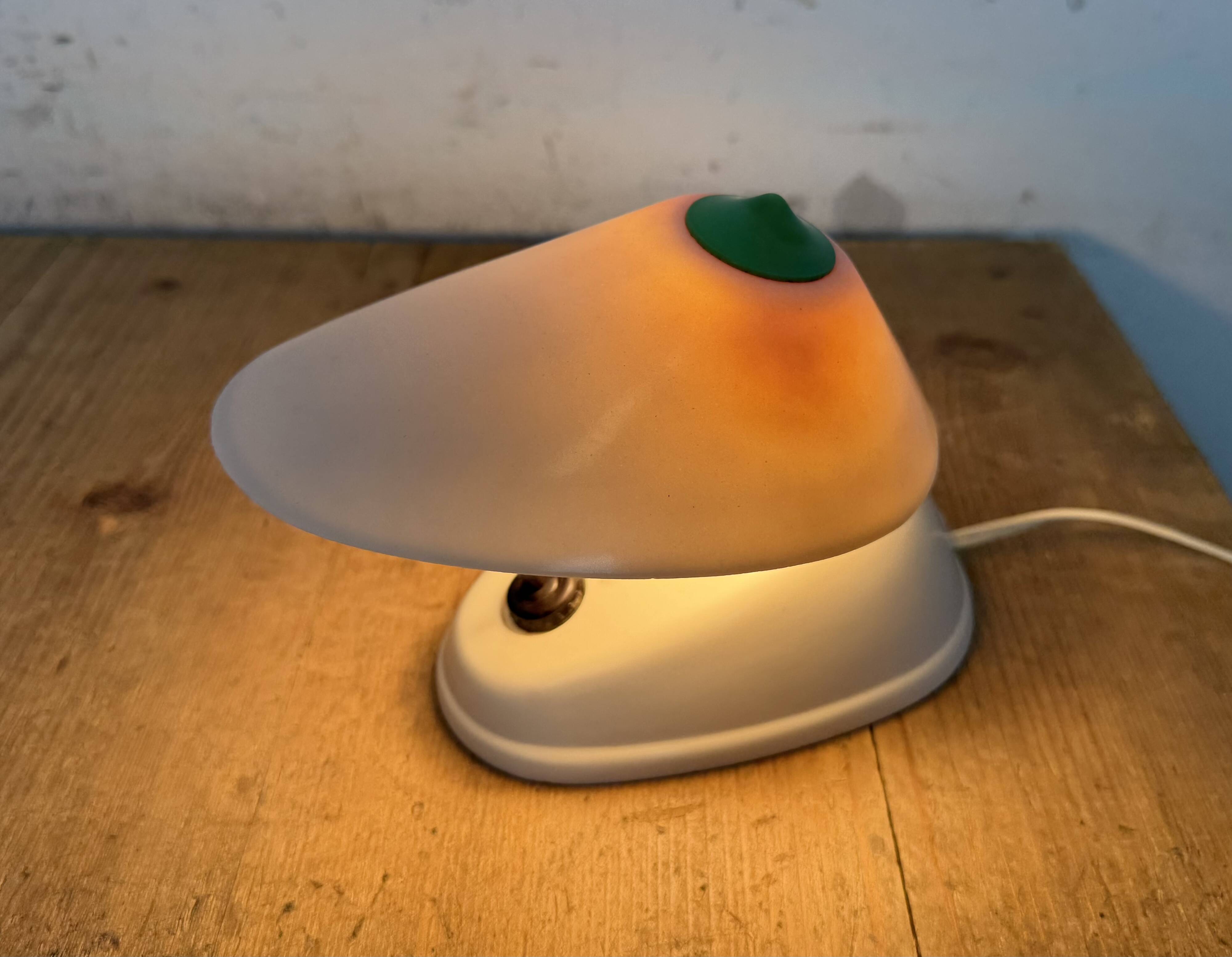 Vintage White Bakelite Table Lamp, 1950s
