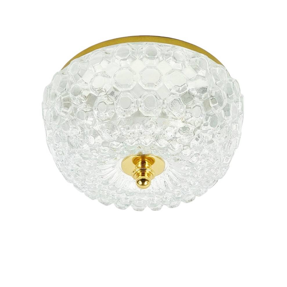 Plafonnier/applique murale en verre bullé de style Mid-Century par H. Tynell, années 1960