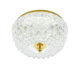 Plafonnier/applique murale en verre bullé de style Mid-Century par H. Tynell, années 1960