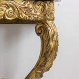 Louis XV period carved and gilded wooden console. Circa 1880.