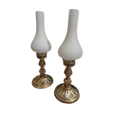 2 bedside or opaline-laying lamps