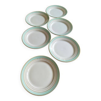 6 “Regence” dessert plates K&G Lunéville