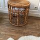 Table d'appoint rotin vintage Peacock