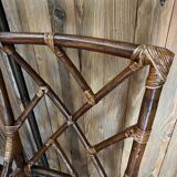 Pair of bamboo rattan chairs