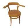 Chaise de bureau en bois vintage année 50 - 60 avec accoudoir