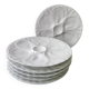 6 Pillivuyt white porcelain oyster plates
