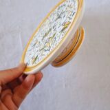 Vintage Italian raised plate in hand-painted ceramic.