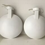 Pair of 80s metal wall lights