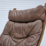 1970’s, Norwegian design, "Siesta" lounge chair by Ingmar Relling, leather, bentwood.