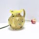 Postmodern Yellow Opaline Hand Blown Glass Jug with Murrines and Silver Flakes