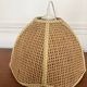 Suspension en rotin forme fleur vintage
