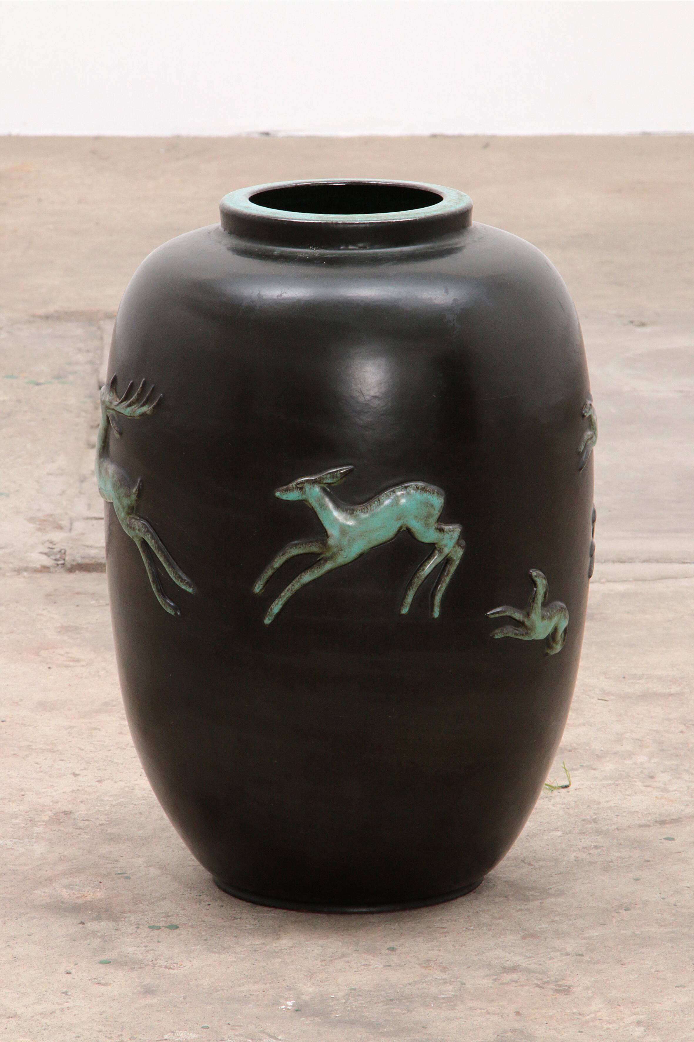 Large Vintage Vase design by Ugo Zaccagnini, 1950 Italy