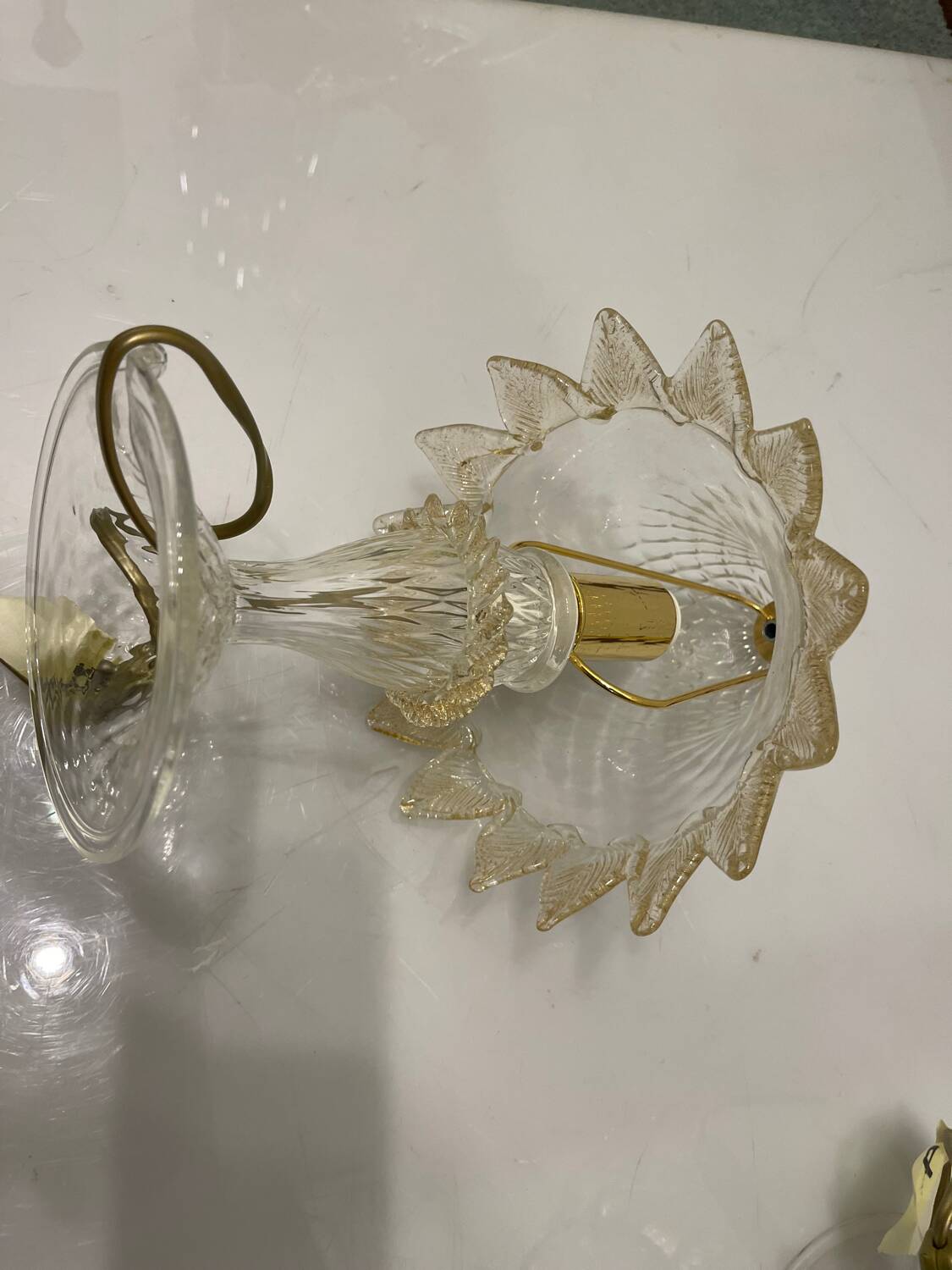 Venetian Murano Glass Table Lamps signed Arte Murano