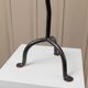 XXL vintage hand-forged iron candlestick, black iron, brutalist wave design, Made in Italy 1970s