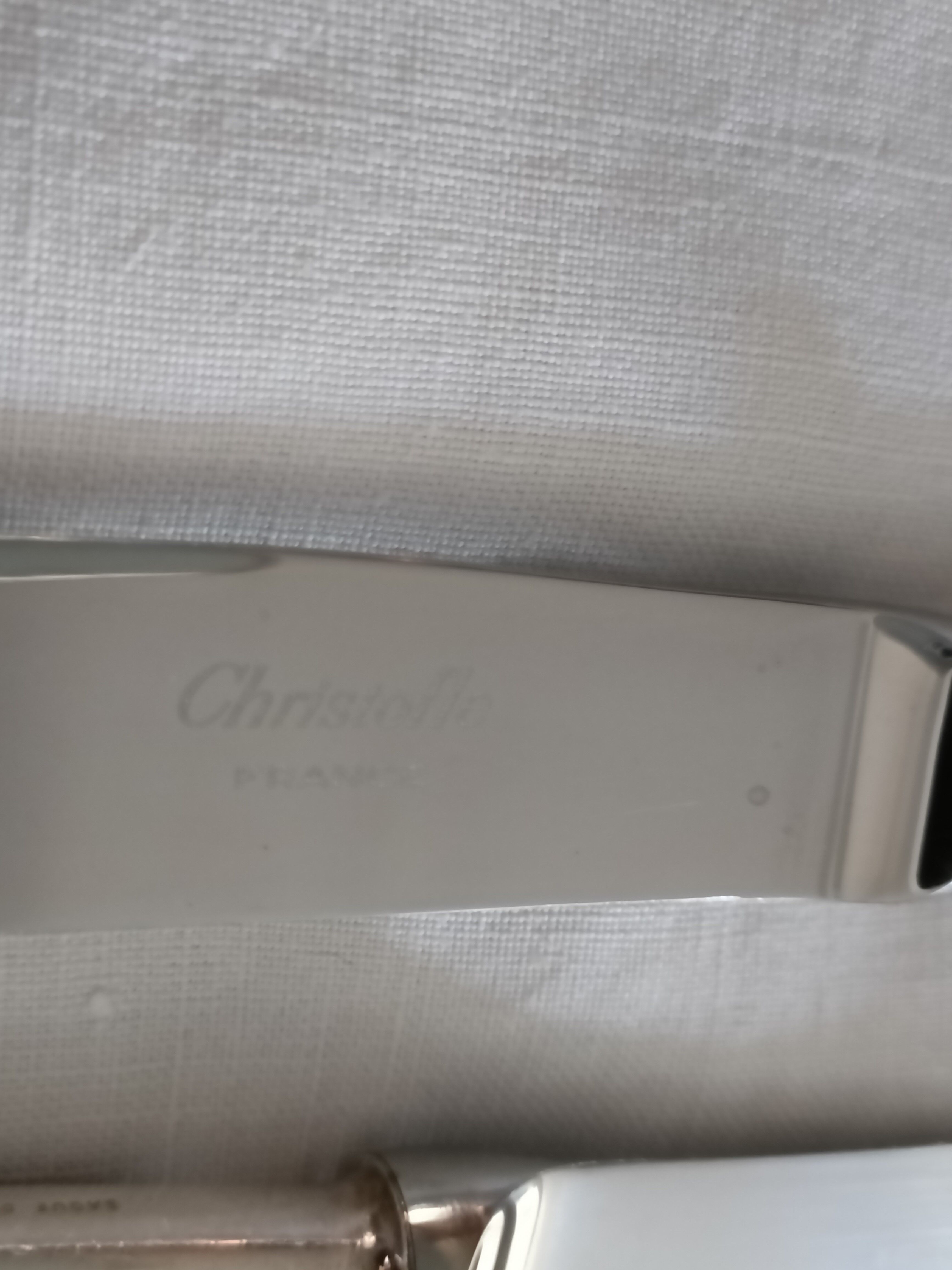 Lot 73 cutlery christofle model talisman lacquer of china color siena