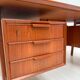 1960s vintage Danish design teak desk model 75 by Gunni Omann for Omann Jun