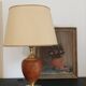 Le Dauphin lamp France vintage leather and brass
