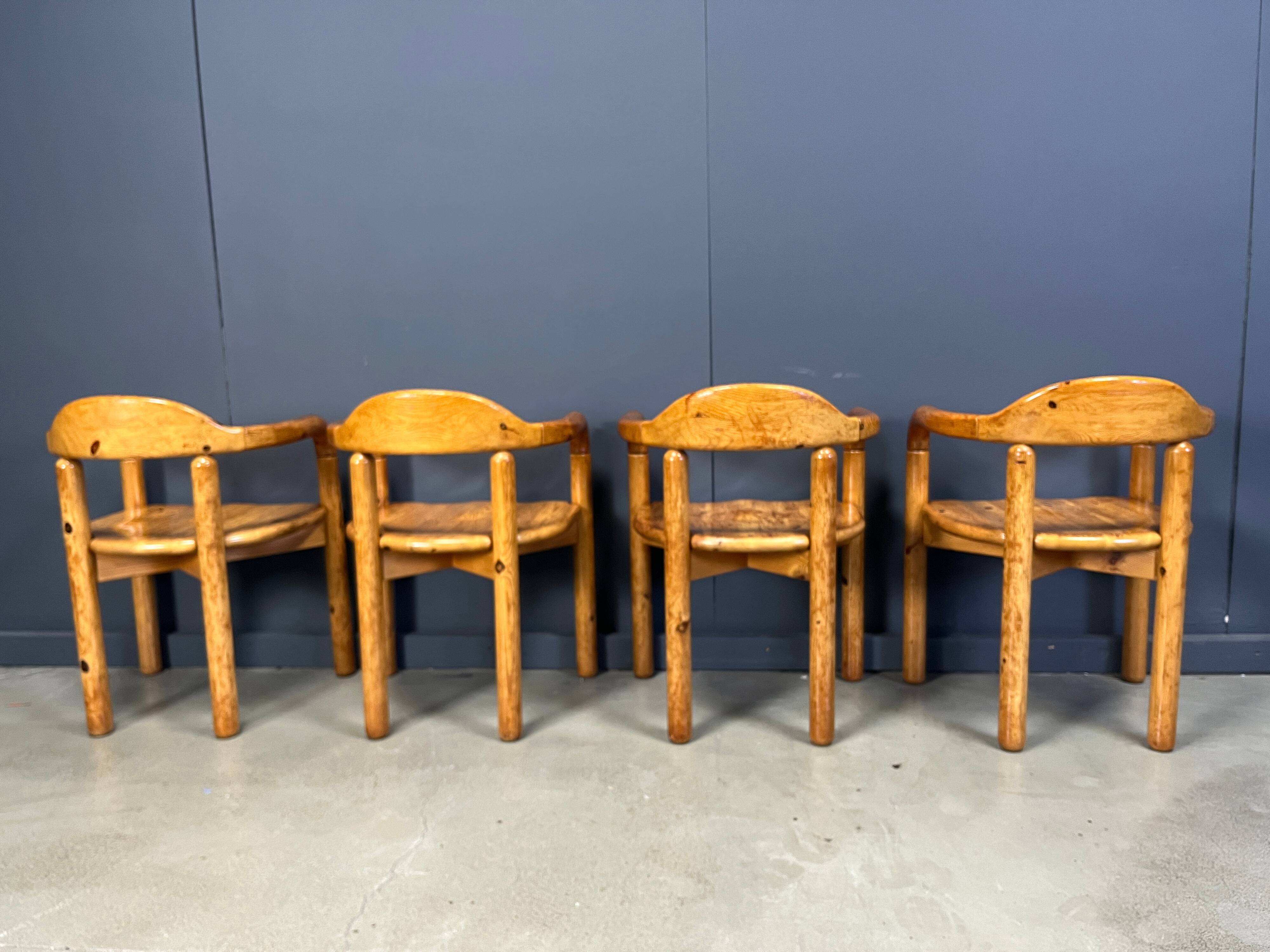 CJ Rosengaarden pine wood dining set - set of 5 - 1970s