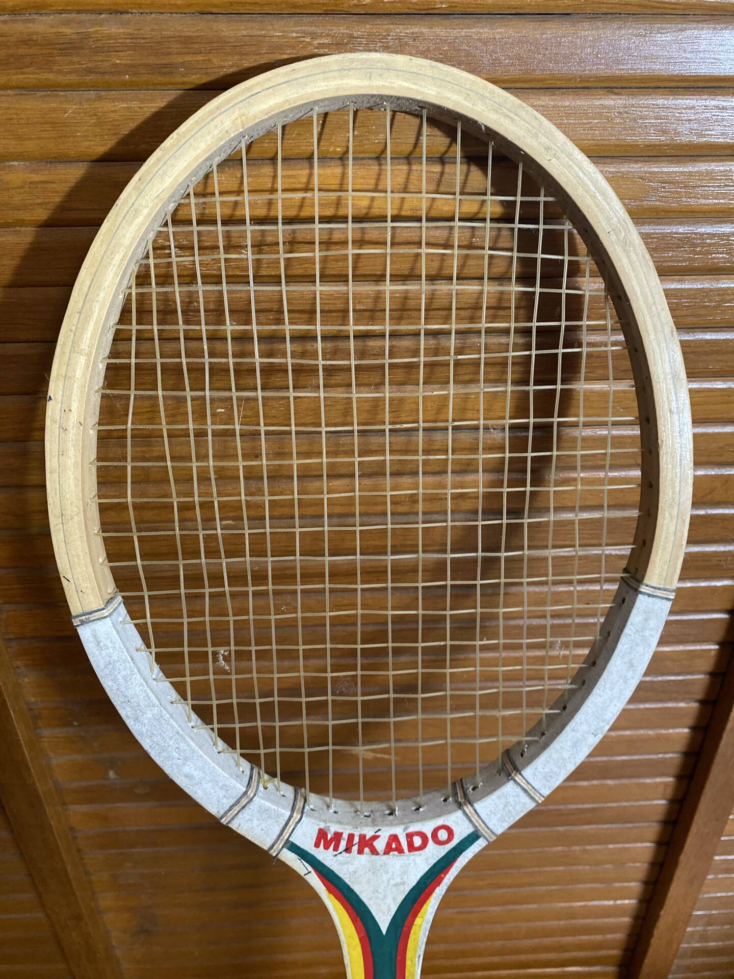 Vintage wooden tennis racket mikado promodel sports