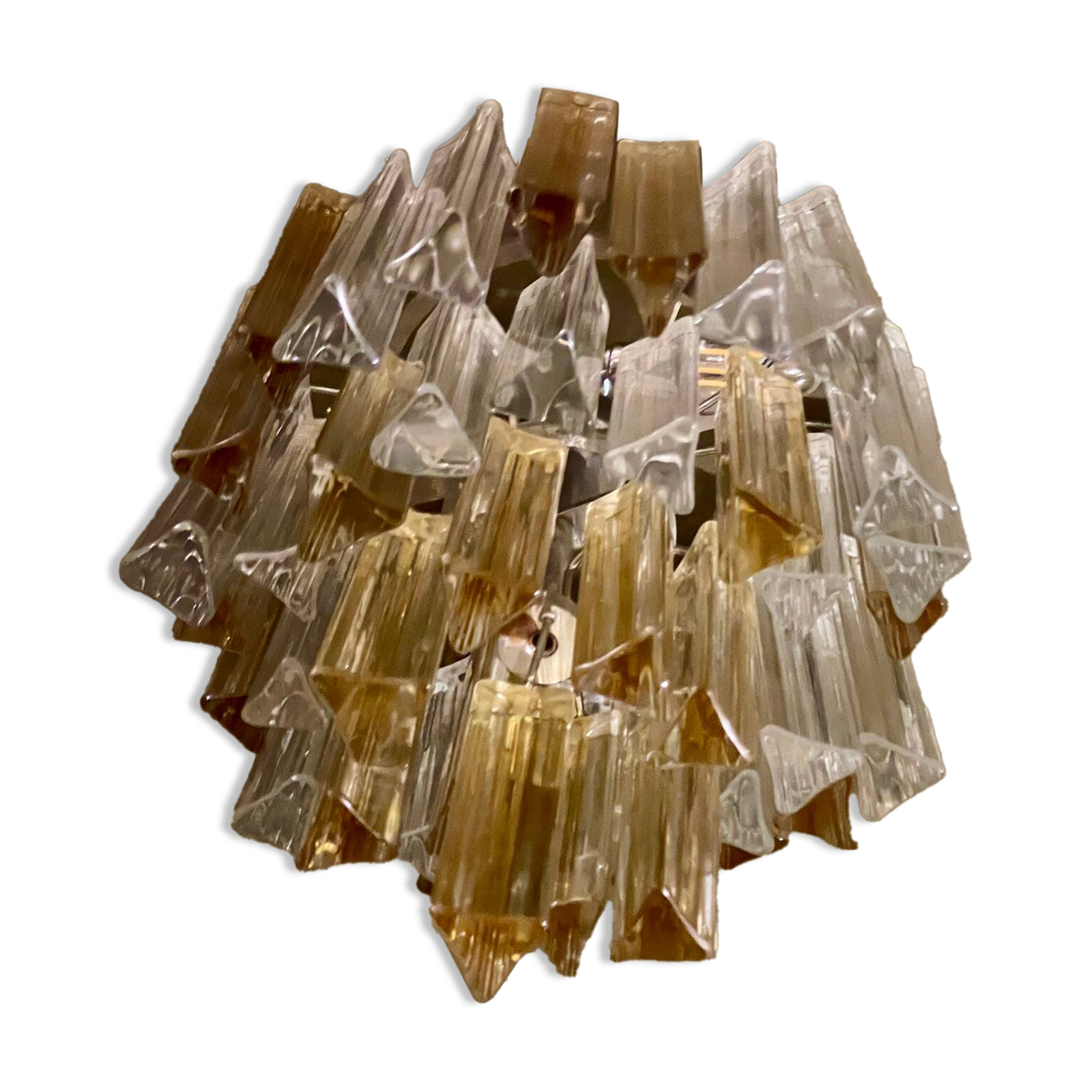 Lustre Tiedri en cristal ambré