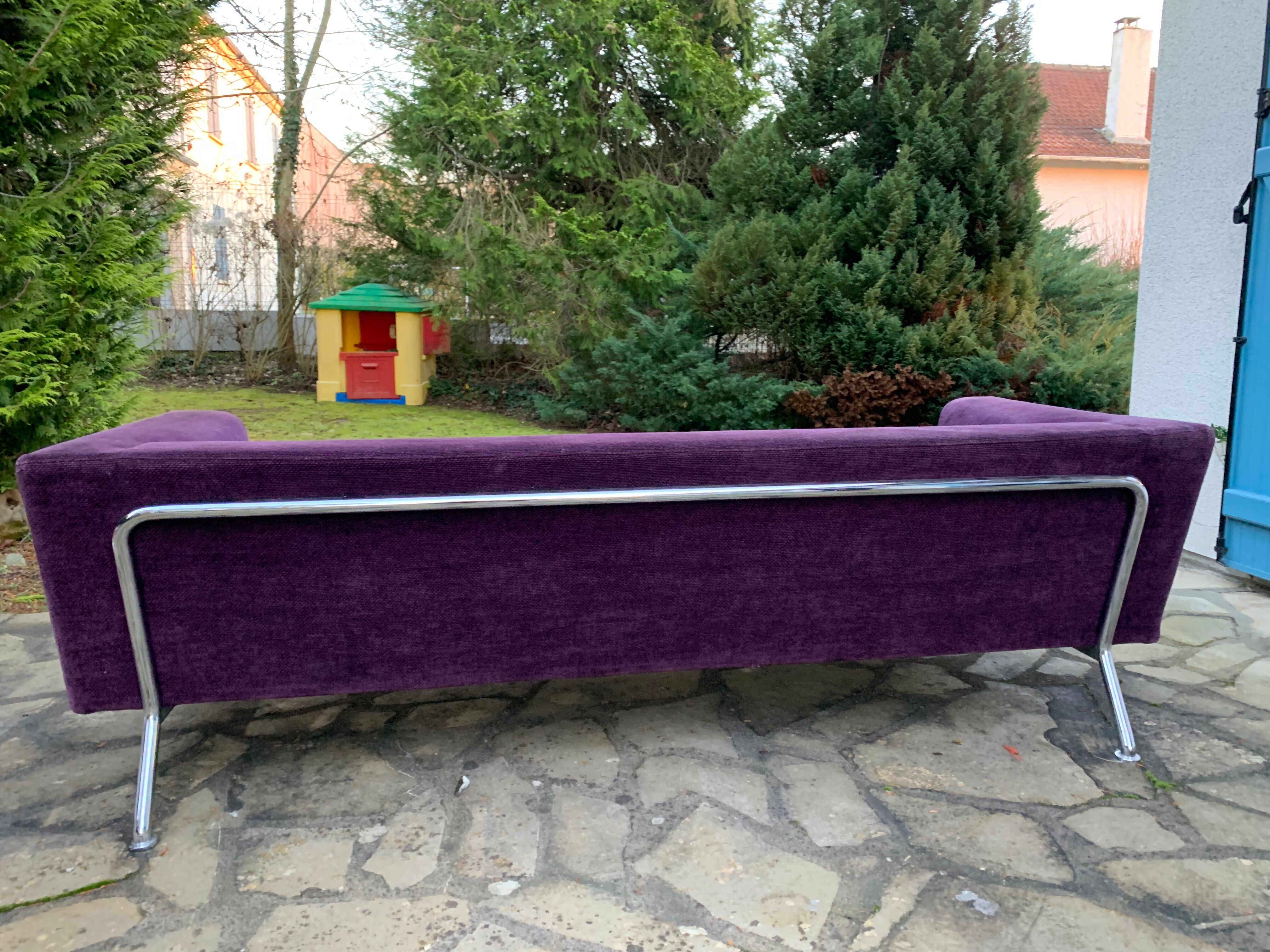 Set of 2 purple Cassina Nest sofas