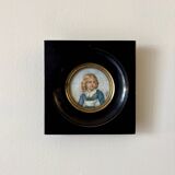 Painting, miniature of the King of Rome with Napoleon III frame