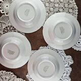 Set of 4 Table Mates soup plates – blue and pink floral design