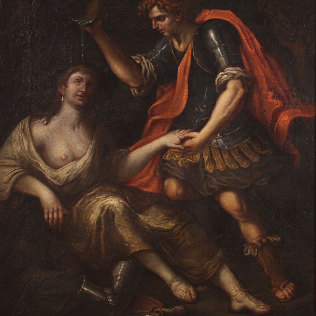 17th century painting, the baptism of Clorinda