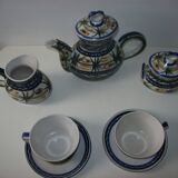 Service has chocolate Quimper Keraluc two cups