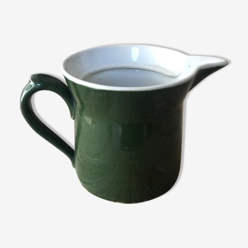 Green and white porcelain milk pot