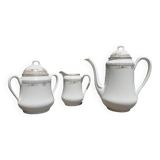 Limoges art porcelain coffee service manufactured by PP