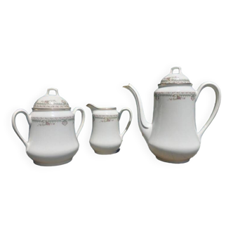 Limoges art porcelain coffee service manufactured by PP