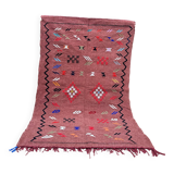 Handmade wool Berber rug: Moroccan Kilim Boho floor rug