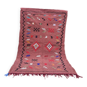 Tapis berbère en laine fait main : Tapis de sol marocain Kilim Boho