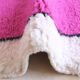 Traditional hand-woven wool Berber rug in pink, size 150 x 250