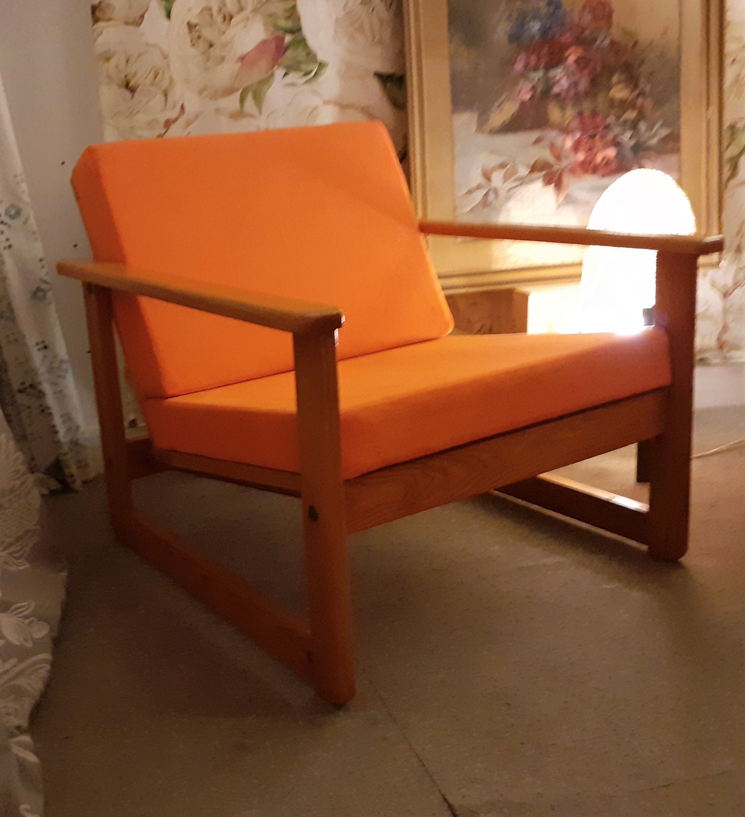 Pair of cubic armchairs