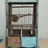 Ancient bird cage in wood and metal