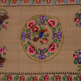Turkish Aubusson Kilim Rug With Floral and Animal Pattern 100 x 167 cm