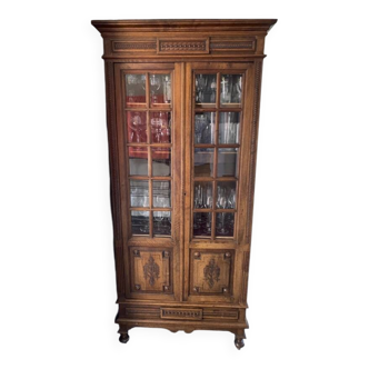 Bibliothèque 2 portes vitrées