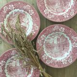 Red English plates