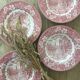 Assiettes anglaises rouges