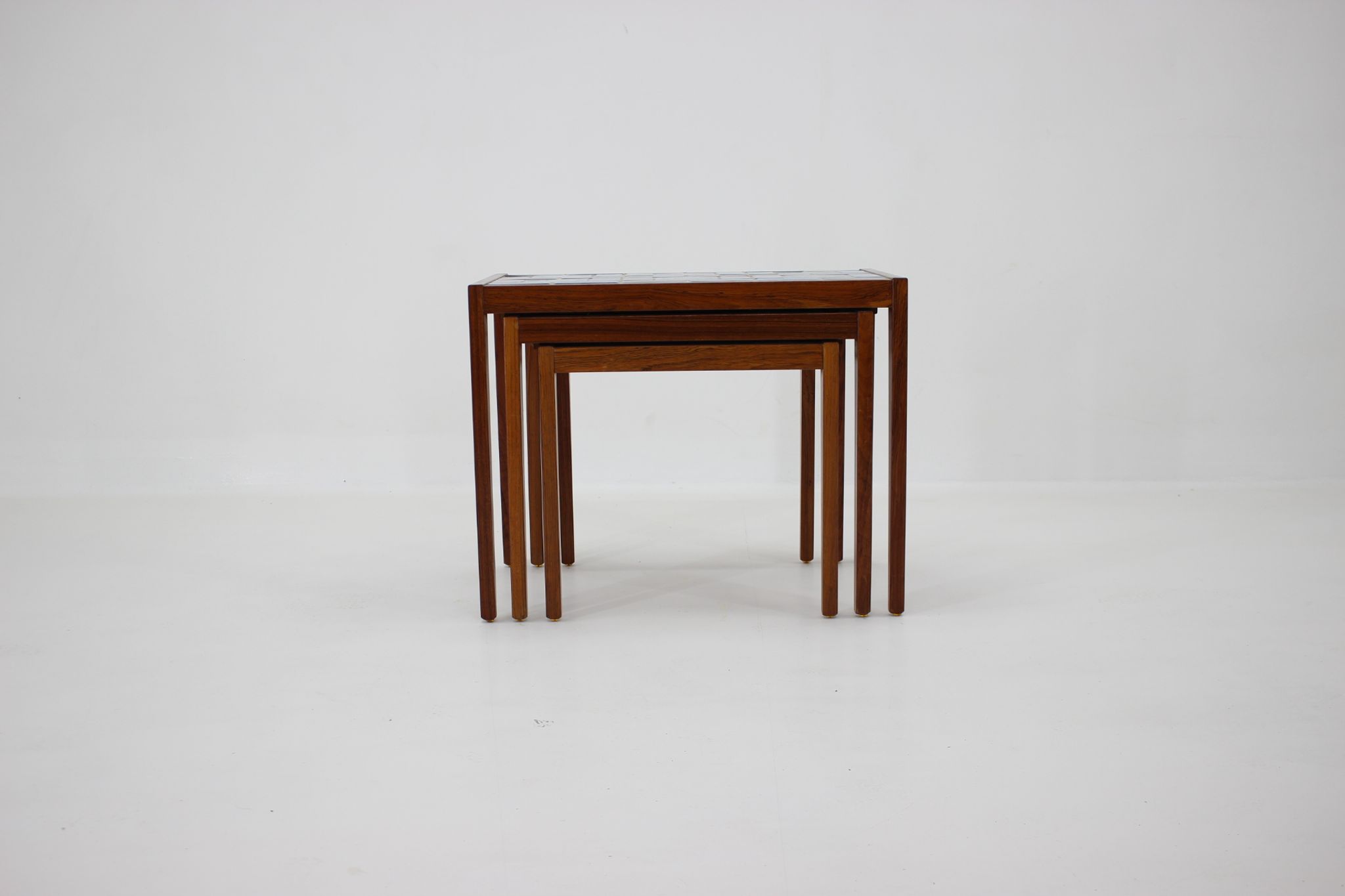 1960s nesting ceramic tile tables, Denmark